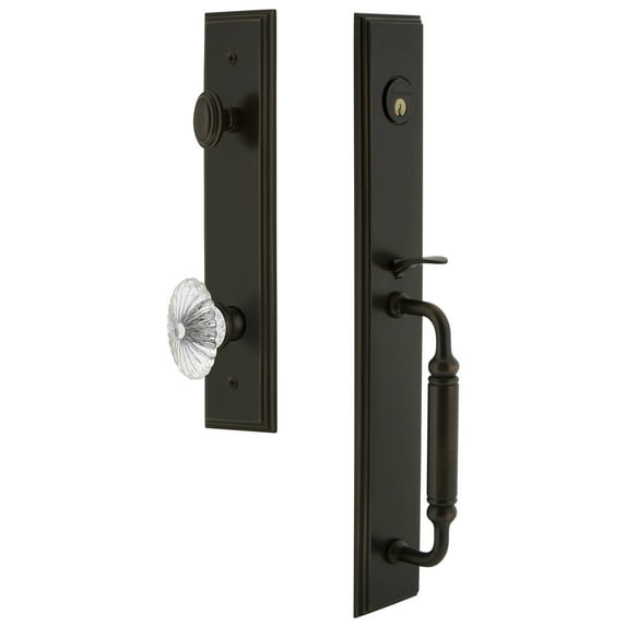 Grandeur Carcgrbur_Eset_238 Carre Solid Brass Rose Keyed Entry Single Cylinder Full Plate