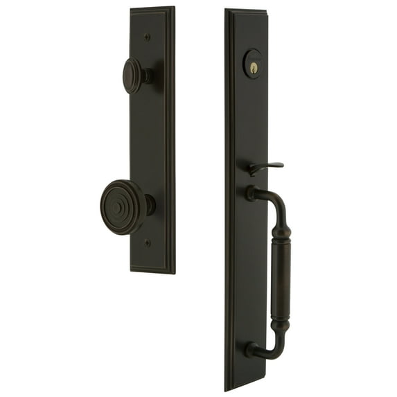 Grandeur Carcgrsol_Eset_234 Carre Solid Brass Rose Keyed Entry Single Cylinder Full Plate