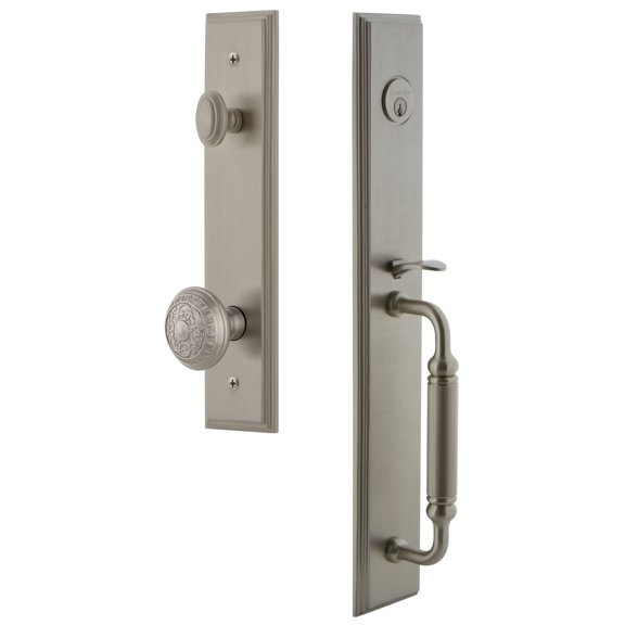 Grandeur Carcgrwin_Eset_234 Carre Solid Brass Rose Keyed Entry Single Cylinder Full Plate