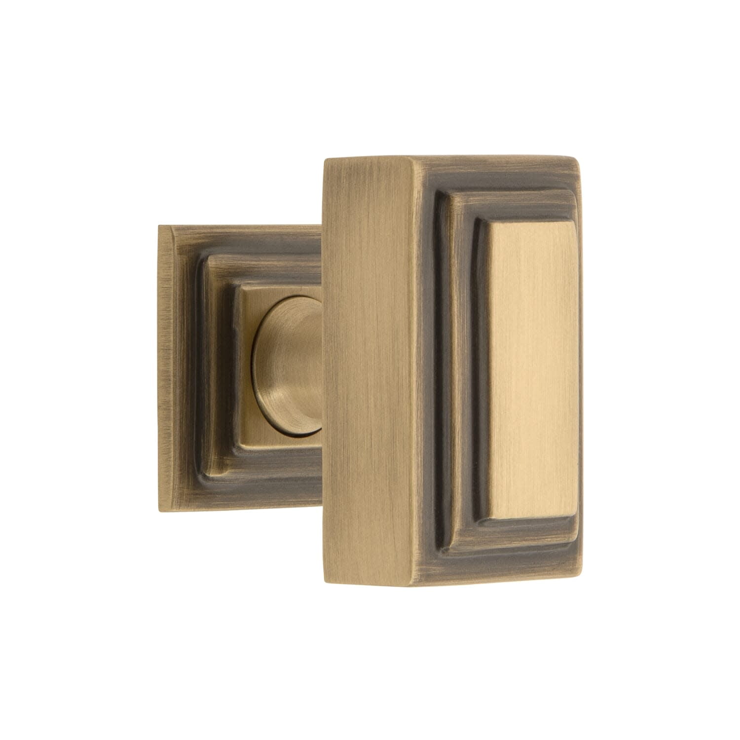 Grandeur 804675 Carre 1-3/4” Crystal Rectangular Emerald Cut Cabinet Knob - Brass
