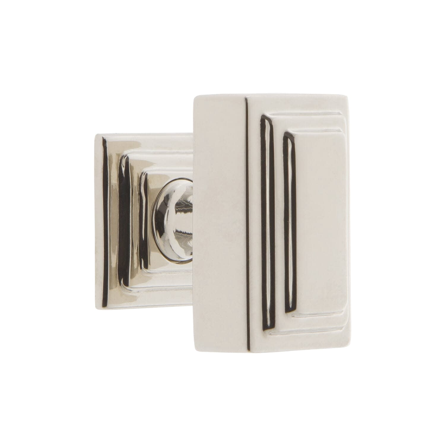 Grandeur 804671 Carre 1-3/4” Crystal Rectangular Emerald Cut Cabinet Knob - Nickel