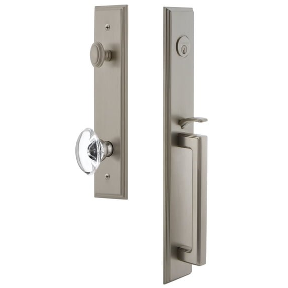 Grandeur Carr D Grip Dummy Handleset with Provence Interior Knob