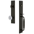 thumbnail image 1 of Grandeur 845131 Carre Solid Brass Rose Keyed Entry Single Cylinder Full Plate "F" Grip, 1 of 5