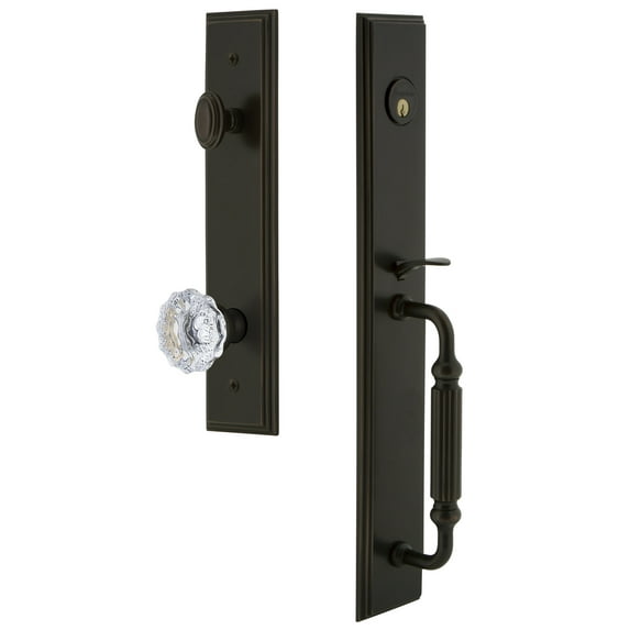 Grandeur Carfgrfon_Eset_238 Carre Solid Brass Rose Keyed Entry Single Cylinder Full Plate
