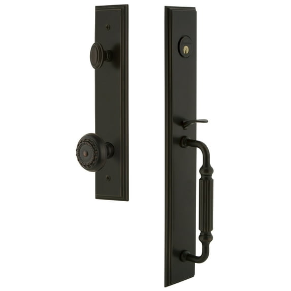 Grandeur Carfgrpar_Eset_234 Carre Solid Brass Rose Keyed Entry Single Cylinder Full Plate