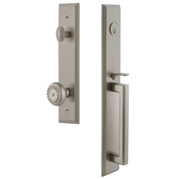 Grandeur Cardgrpar_Eset_234 Carre Solid Brass Rose Keyed Entry Single Cylinder Full Plate