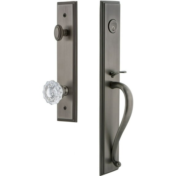 Grandeur Carsgrver_Eset_234 Carre Solid Brass Rose Keyed Entry Single Cylinder "S" Grip