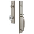 thumbnail image 1 of Grandeur 848931 Carre Solid Brass Rose Dummy Full Plate "F" Grip Handleset - Nickel, 1 of 5
