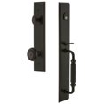 thumbnail image 1 of Grandeur 849136 Carre Solid Brass Rose Dummy Full Plate "F" Grip Handleset - Bronze, 1 of 5