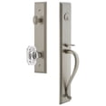 thumbnail image 1 of Grandeur Carr  F Grip Single Cylinder Handleset with Baguette Crystal Interior Knob, 1 of 5