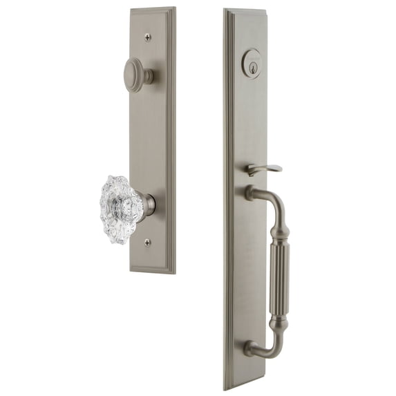 Grandeur Carfgrbia_Eset_234 Carre Solid Brass Rose Keyed Entry Single Cylinder Full Plate