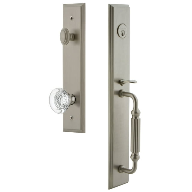Grandeur Carr  F Grip Single Cylinder Handleset with Interior Knob