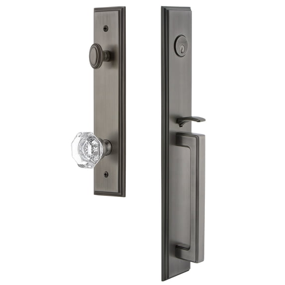 Grandeur Cardgrchm_Eset_234 Carre Solid Brass Rose Keyed Entry Single Cylinder Full Plate