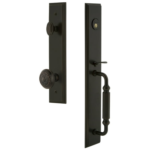 Grandeur Carfgrwin_Eset_234 Carre Solid Brass Rose Keyed Entry Single Cylinder Full Plate