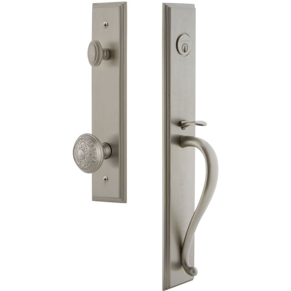 Grandeur Carsgrwin_Eset_234 Carre Solid Brass Rose Keyed Entry Single Cylinder "S" Grip
