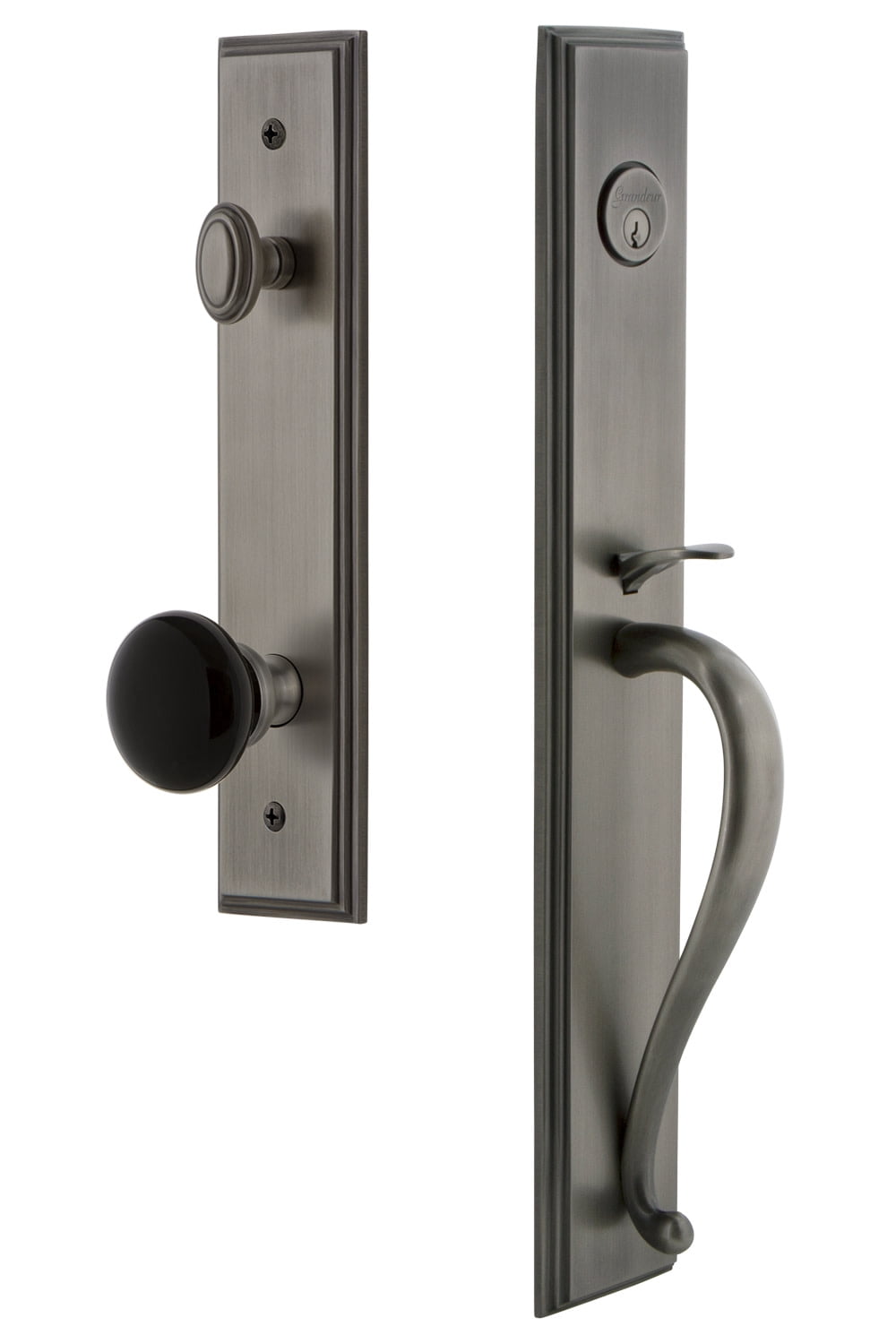 Grandeur Carsgrcov_Esetd_Na Carre Solid Brass Rose Dummy Full Plate Full Plate 'S' Grip