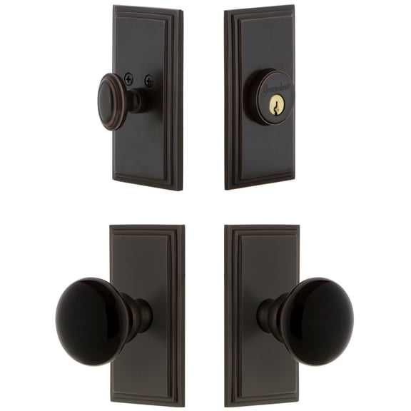 Grandeur Carcov_Sp_Eset_234 Carre Solid Brass Rose Single Cylinder Keyed Entry Deadbolt
