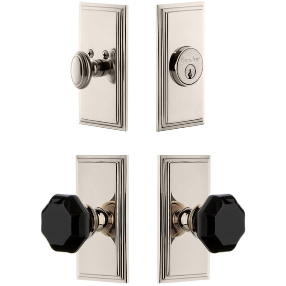 Grandeur Carlyo_Sp_Eset_238 Carre Solid Brass Rose Single Cylinder Keyed Entry Deadbolt