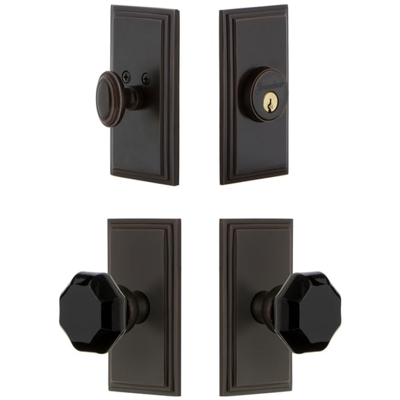 Grandeur Carlyo_Sp_Eset_234 Carre Solid Brass Rose Single Cylinder Keyed Entry Deadbolt
