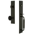 thumbnail image 1 of Grandeur Carre Single Cylinder Handleset with C Grip and Coventry Knob, 1 of 5