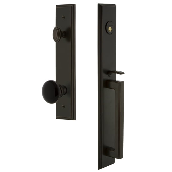 Grandeur Carre Single Cylinder Handleset with D Grip and Coventry Knob