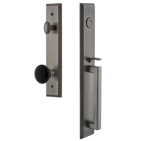 Grandeur Cardgrcov_Eset_238 Carre Solid Brass Rose Keyed Entry Single Cylinder Full Plate