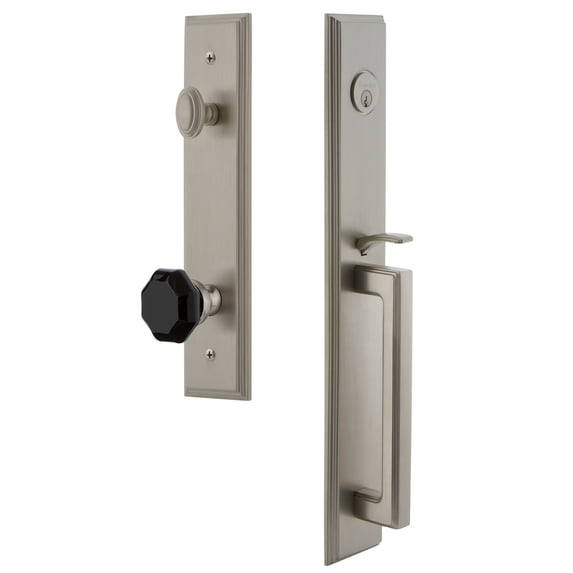 Grandeur Cardgrlyo_Eset_234 Carre Solid Brass Rose Keyed Entry Single Cylinder 'D' Grip