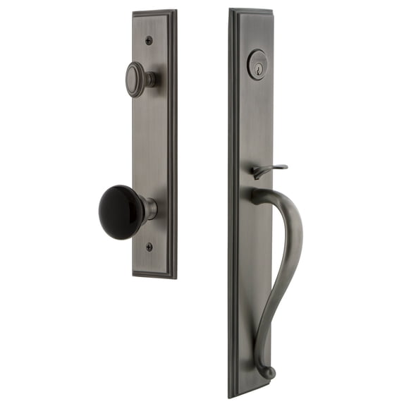 Grandeur 854403 Carre Solid Brass Rose Keyed Entry Single Cylinder Full Plate 'S' Grip