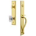 thumbnail image 1 of Grandeur 848823 Carre Solid Brass Rose Dummy Full Plate "S" Grip Handleset - Brass, 1 of 5