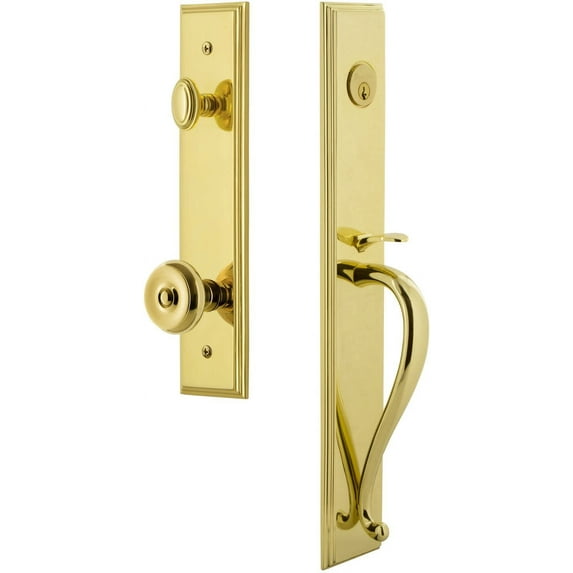 Grandeur Carsgrbou_Eset_238 Carre Solid Brass Rose Keyed Entry Single Cylinder "S" Grip