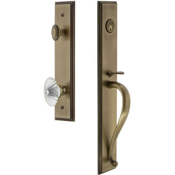Grandeur Carsgrbur_Eset_238 Carre Solid Brass Rose Keyed Entry Single Cylinder "S" Grip