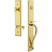 Grandeur 849899 Carre Solid Brass Rose Left Handed Dummy "S" Grip Handleset - Brass