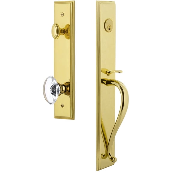 Grandeur Carsgrpro_Eset_238 Carre Solid Brass Rose Keyed Entry Single Cylinder "S" Grip