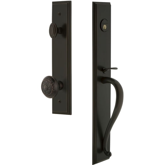 Grandeur Carr S Grip Dummy Handleset with Windsor Interior Knob