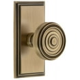 thumbnail image 1 of Grandeur Carsol_Psg_238 Carre Solid Brass Rose Passage Door Knob Set - Brass, 1 of 6