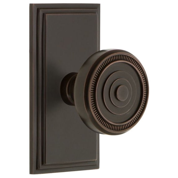 Grandeur Soleil Door Knob with Carre Plate