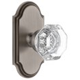 thumbnail image 1 of Grandeur 811484 Arc Solid Brass Rose Dummy Door Knob Set - Grey, 1 of 6