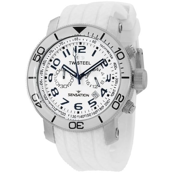 Grandeur Chronograph White Dial Mens Watch TW834