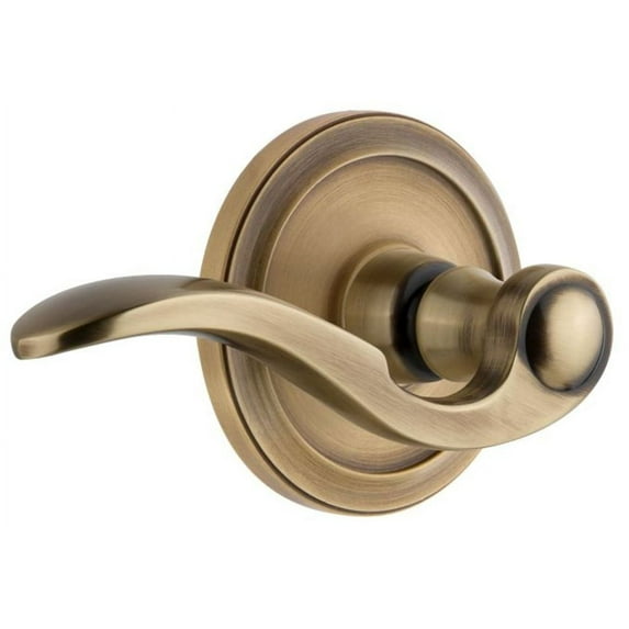 Grandeur Cirbel_Prv_234_Rh Circulaire Solid Brass Rose Right Handed Privacy Door Lever Set