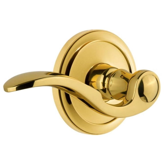 Grandeur 809906 Circulaire Solid Brass Rose Right Handed Single Dummy Door Lever - Brass