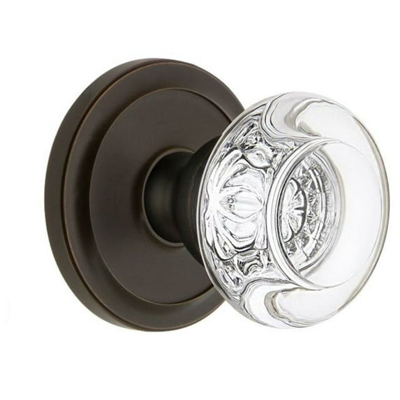 Grandeur Cirbor_Dd_Na Circulaire Solid Brass Rose Dummy Door Knob Set - Bronze