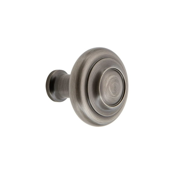 Grandeur Circ-Brass-Knob Circulaire 1-3/8” Solid Brass Stepped Mushroom Round Cabinet Knob
