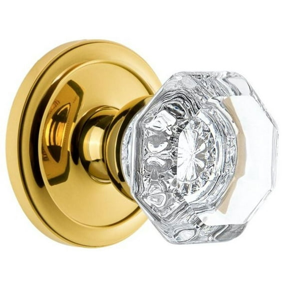 Grandeur Circhm_Dd_Na Circulaire Solid Brass Rose Dummy Door Knob Set - Brass