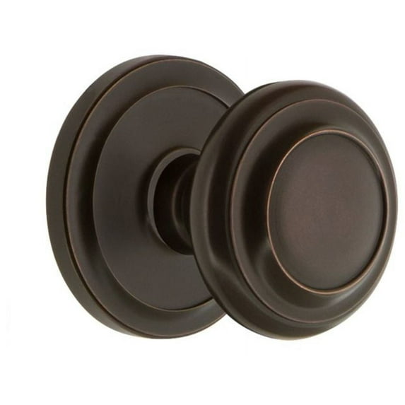 Grandeur Circir_Psg_238 Circulaire Solid Brass Rose Passage Door Knob Set - Bronze