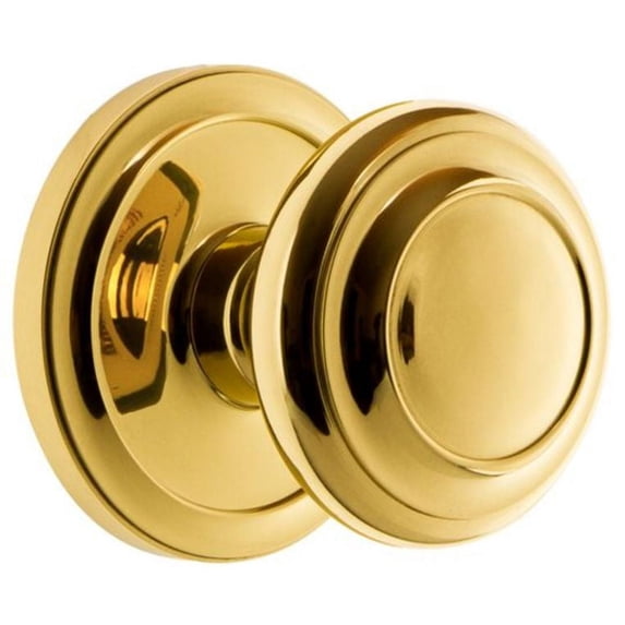 Grandeur 810631 Circulaire Solid Brass Rose Dummy Door Knob Set - Brass