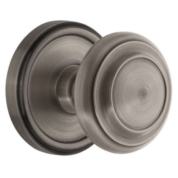 Grandeur 807880 Georgetown Solid Brass Rose Single Dummy Door Knob - Grey