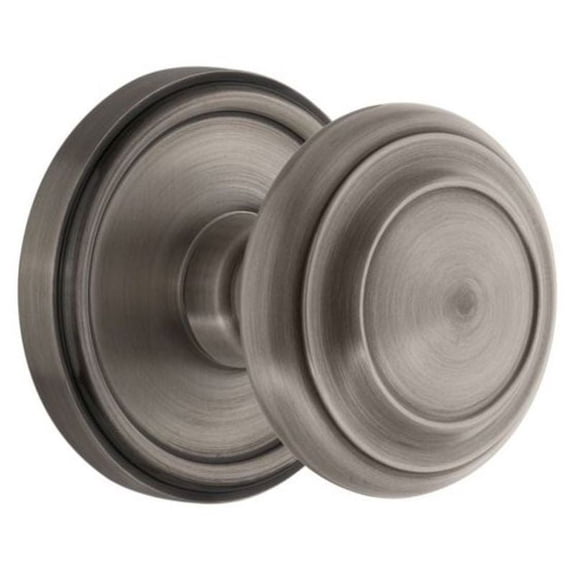 Grandeur 807880 Georgetown Solid Brass Rose Single Dummy Door Knob - Grey