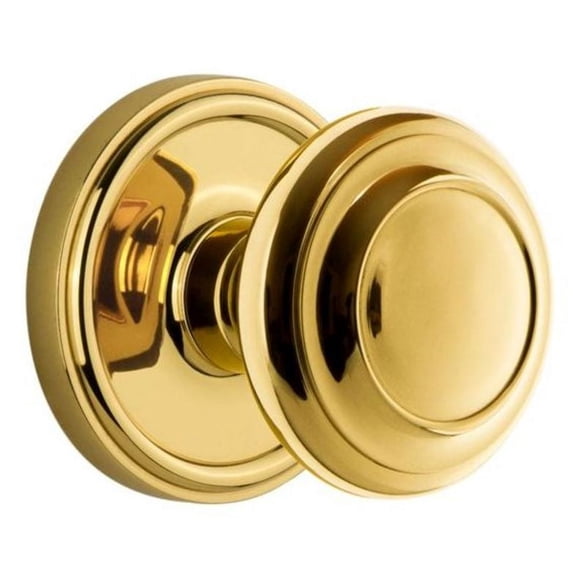 Grandeur 807881 Georgetown Solid Brass Rose Single Dummy Door Knob - Brass