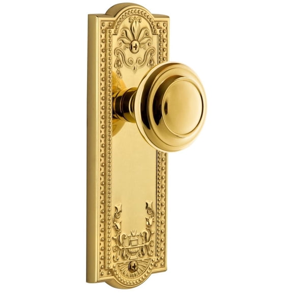 Grandeur Circulaire Door Knob with Parthenon Plate