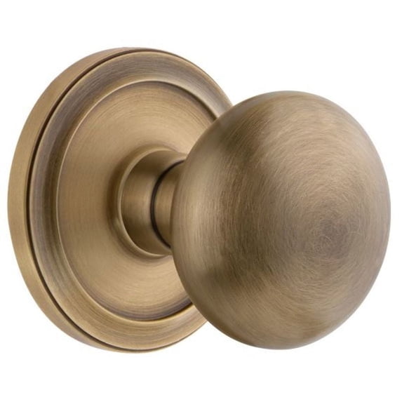 Grandeur 809919 Circulaire Solid Brass Rose Single Dummy Door Knob - Brass